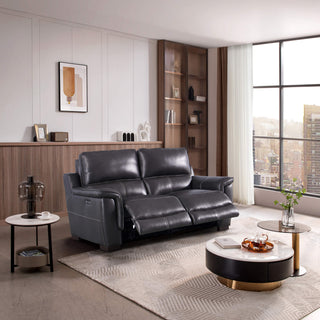 kira black recliner sofa