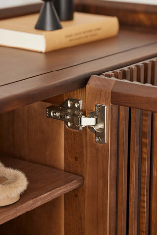 lana walnut shoe stand
