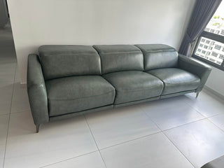 LEATHER RECLINER SOFA TOP GRAIN