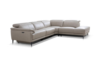 leather reclining sectional titus