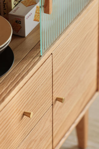 leon glass door cabinet modern style
