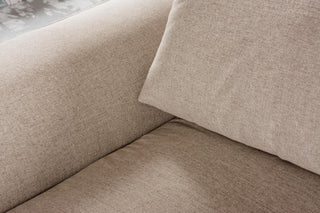 light grey fabric sofa for small spaces
