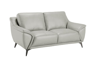 light grey leather sofa gina
