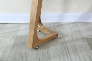 luca natural oak dining bench