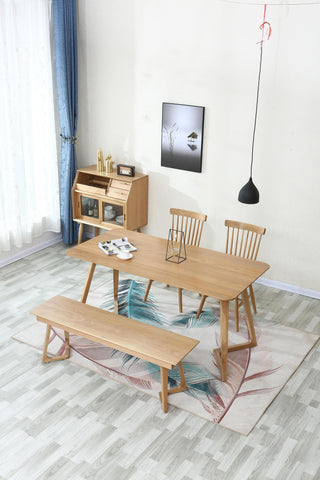 luca oak dining bench solid wood