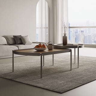 lucca leather coffee table living room idea