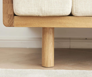 luxe 3 seater modular wooden sofa