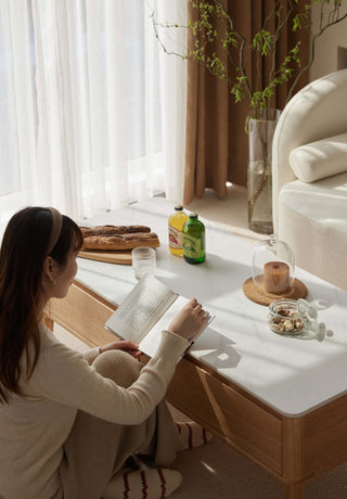luxurious solid wood coffee table chantal
