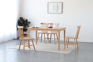 marco oak wood table rounded edge design