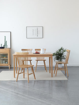 marco solid wood dining table oak finish