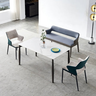 marina dining table bench with back