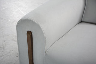 mika 3 seater beige fabric sofa