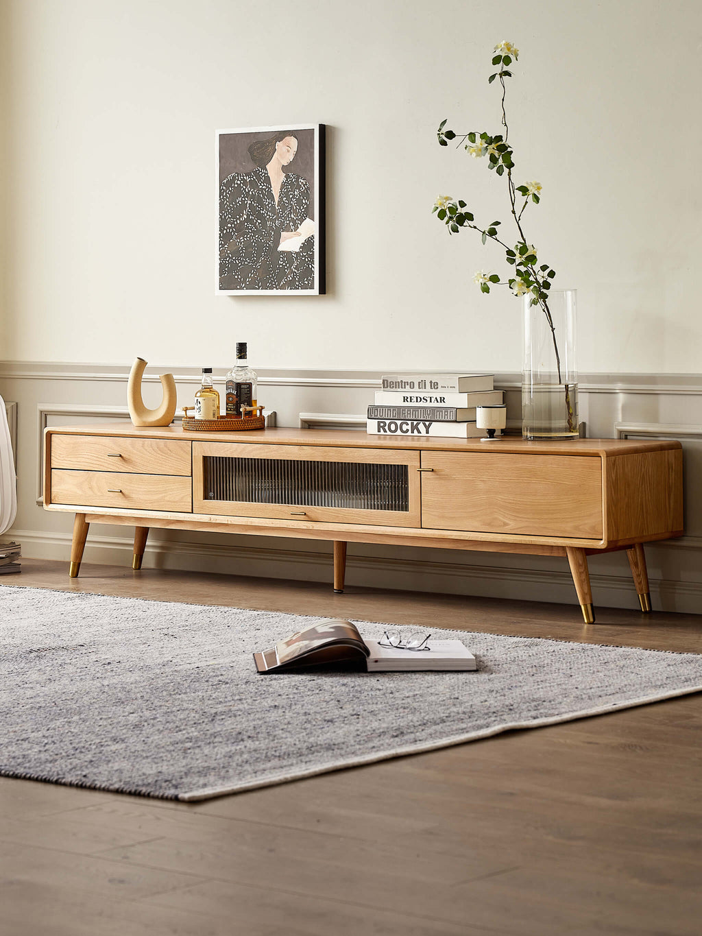 Mike Solid Wood TV Console - Singapore | COMFY