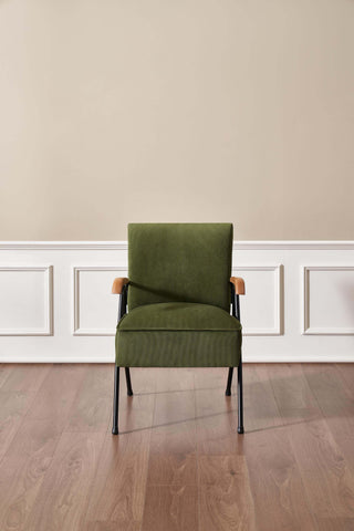 minerva accent chair metal wood design