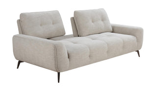 minimal light grey fabric sofa tania