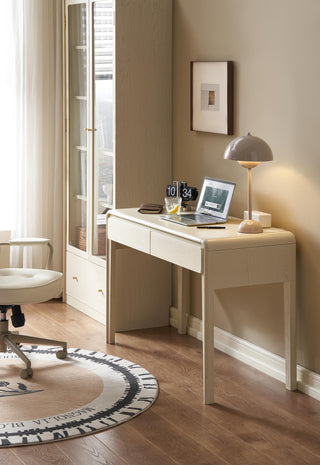 minimalist quinn study desk white finish
