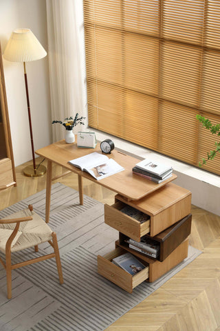 modern alberto designer study table unique drawer design