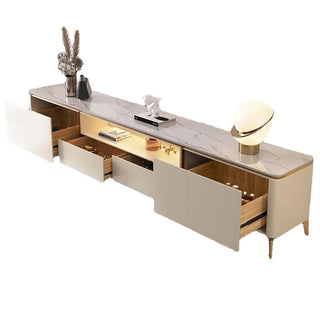 modern living room zenith tv console sintered stone