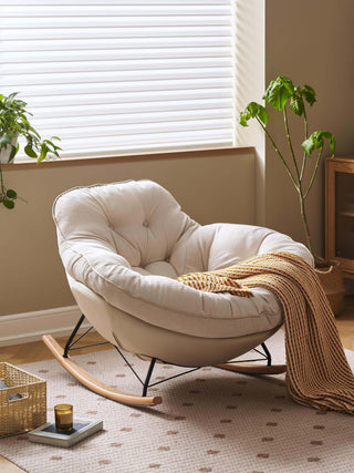 modern max round lounge chair rocking feature