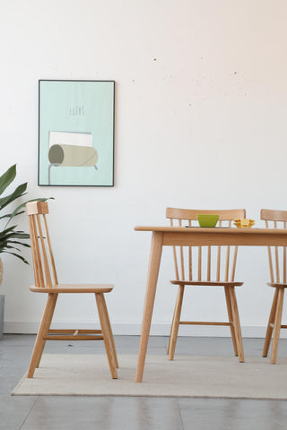 modern oak wood dining table dante look