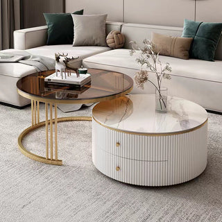 modern round storage table shirley
