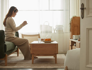 modern solid wood coffee table chantal