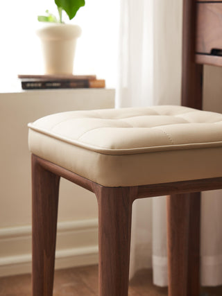 monty vanity chair black walnut oak