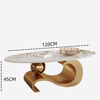 napoli oval marble coffee table modern living space