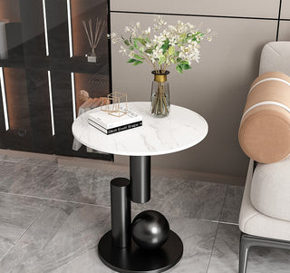 nell sintered stone round side table