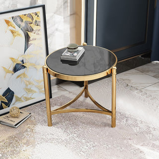 nella gold accent table black lounge