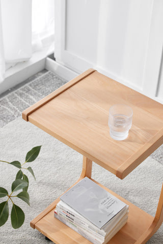 nido beech side table easy to move