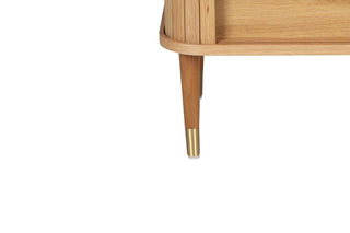 noel wood side table gold wooden leg