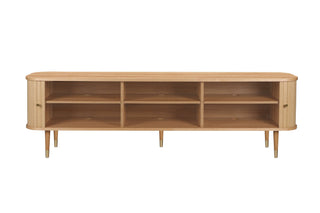 noel wood tv console tambour door