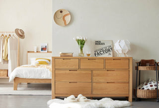 oak positano drawers rounded corners