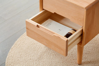 oak wood bronte square bedside