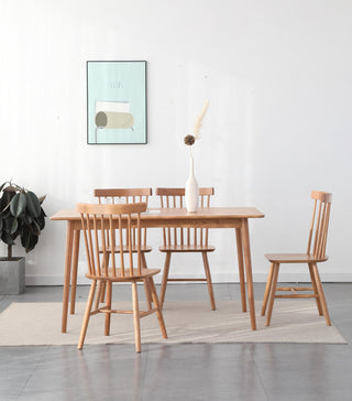 oak wood dining table dante rounded edges