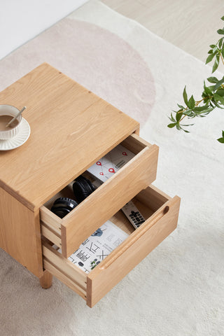 orbet bedside natural wood finish