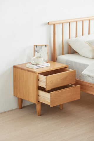 orbet oak square bedside elegance