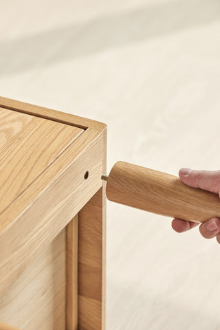 orbet round corner bedside table