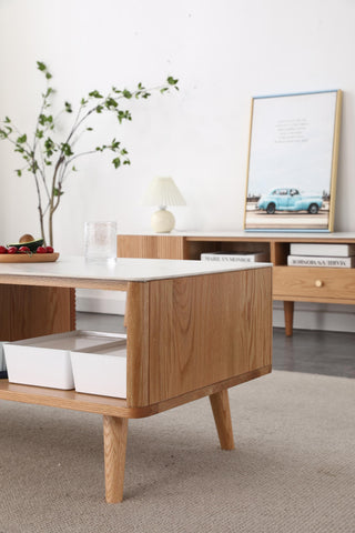 parma rectangular wood coffee table with storage