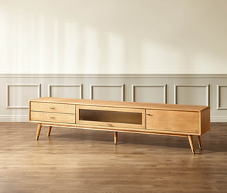 premium mike oak wood console design