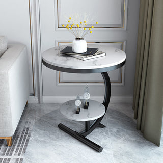 primrose marble top sofa side table