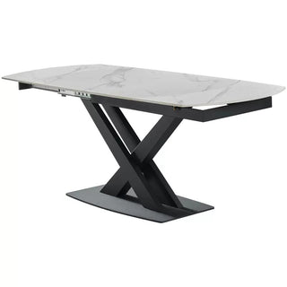 pura extendable table white rounded edges white