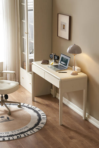 quinn white study desk space saving solution