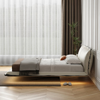 raffaella modern white queen bed frame