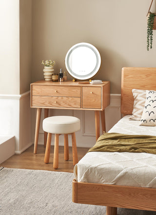 riley white round top dressing stool