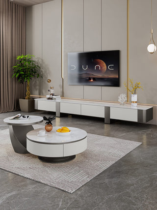 rosalie circular coffee table marble