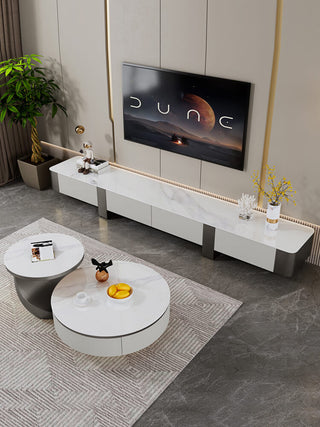rosalie circular coffee table white