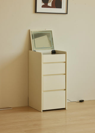 rose elegant white dressing table with glass display