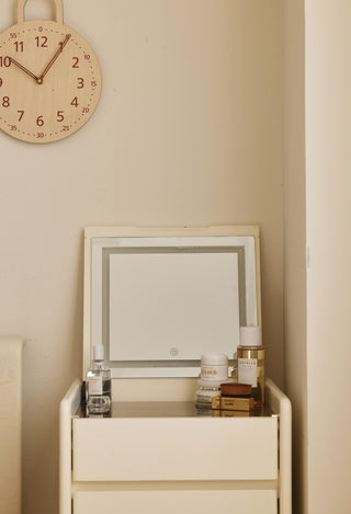 rose white dresser unique design with lights